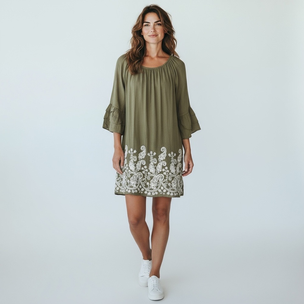 Indigo Soul Boho Embroidered Mini Dress - Picture 2 of 6
